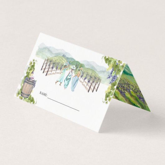 Visite Napa Winery Bachelorette | Carte de lieu de nom (Devant)