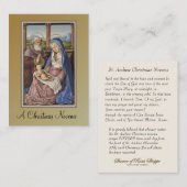 Visite Nativité de Noël Novena Jesus Mary Carte Sainte (Devant / Derrière)