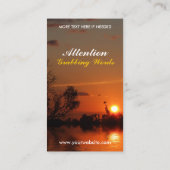 Visite Nature Silhouette Sunset Reflections Carte de visi (Dos)