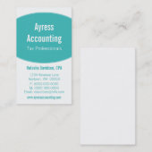 Visite Nettoyer les courbes Carte de visite, Turquoise (Devant / Derrière)