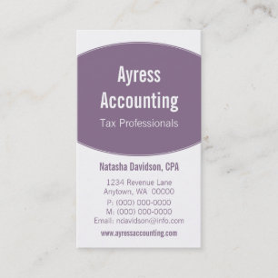 Visite Nettoyez les courbes carte de visite, lilas