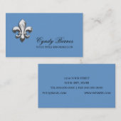 Visite N'importe quelle couleur avec Fleur de Lis Carte d (Devant / Derrière)