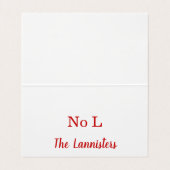 Visite No L Mini Carte de Noël de plaisanterie (Intérieur déplié)