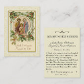 Visite Noël catholique épousant la carte sainte de (Devant / Derrière)