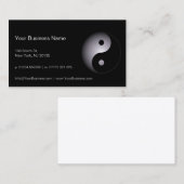 Visite Noir Blanc Yin Yang Professionnel - Carte de visit (Devant / Derrière)