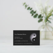 Visite Noir Blanc Yin Yang Professionnel - Carte de visit (Debout devant)