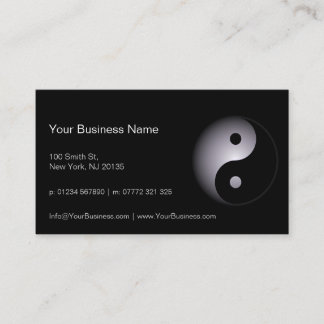 Visite Noir Blanc Yin Yang Professionnel - Carte de visit