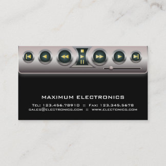 Visite Noir de carte de commerce électronique