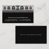 Visite Noir de carte de commerce électronique (Devant / Derrière)