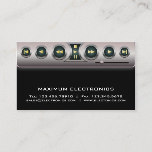 Visite Noir de carte de commerce électronique (Devant)