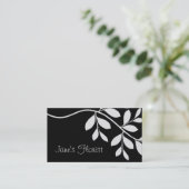 Visite Noir et blanc de branche de feuille de carte de (Debout devant)