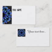 Visite Noir et bleu de conception de Jimette de carte de (Devant / Derrière)