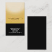 Visite Noir Jaune Plaine Simple Consultant Carte de visit (Devant / Derrière)