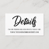 Visite Noir sur blanc Enregistrer la carte de détail Date (Dos)