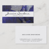 Visite NOM ÉLÉGANT avec PURPLE GEMSTONES 2 Carte de visit (Devant / Derrière)