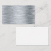 Visite Norme 3,5" x 2,0" métal inoxydable de carte de (Devant / Derrière)