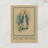 Visite Notre Madame de carte sainte de Memorare de grâce (Devant)