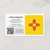 Visite Nouveau-Mexique moderne Carte de visite, Drapeau / (Dos)