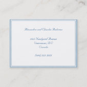 Visite Nouvelle carte d'avis d'adresse de cadre blanc (Devant)