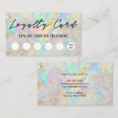 Visite nouvelle carte de fidélité opal texture (Devant / Derrière)