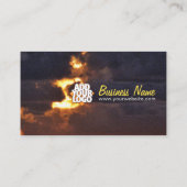 Visite Nuages Forme de soleil riche Texture Carte de visi (Dos)