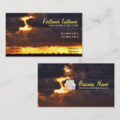 Visite Nuages Forme de soleil riche Texture Carte de visi (Devant / Derrière)