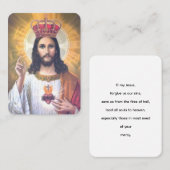 Visite O Mon Jésus Pardonne-Nous Notre Carte De Prière Pé (Devant / Derrière)