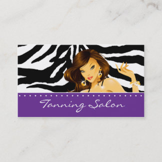 Visite Obscurité pourpre de bronzage de femme de carte de