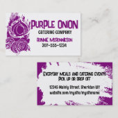 Visite oignon doodles cuisine chef traiteur carte de visi (Devant / Derrière)
