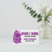 Visite oignon doodles cuisine chef traiteur carte de visi (Debout devant)