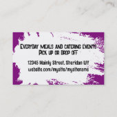 Visite oignon doodles cuisine chef traiteur carte de visi (Dos)