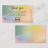 Visite Olive Heart Media Insert Merci Mini Carte de visit (Devant / Derrière)