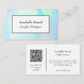 Visite Opal élégant moderne fournitures uniques carte de  (Devant / Derrière)