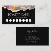 Visite opal sur carte de fidélité noire (Devant / Derrière)