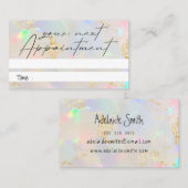 Visite opal texture carte de rendez-vous photo (Devant / Derrière)