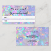 Visite opal texture carte de rendez-vous photo (Devant / Derrière)