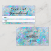 Visite opal texture carte de rendez-vous photo (Devant / Derrière)