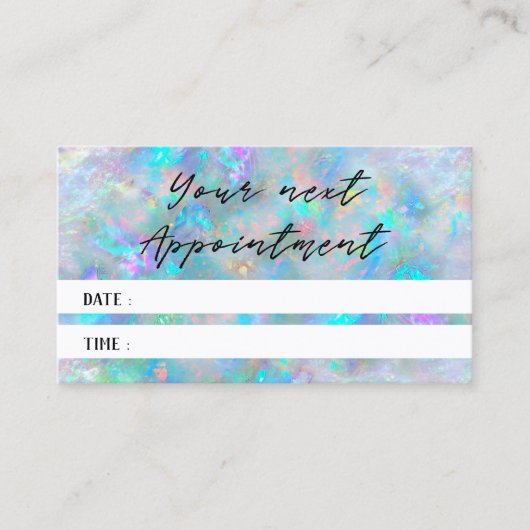 Visite opal texture carte de rendez-vous photo (Devant)