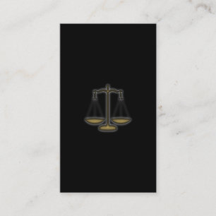Visite Or de noir de justice d'échelle de carte de visit
