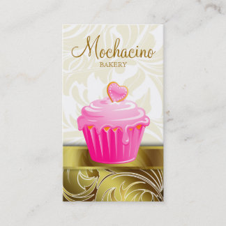 Visite Or élégant de rose de petit gâteau de carte de