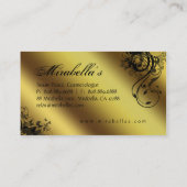 Visite Or floral élégant 2 de spa de salon de carte de (Dos)