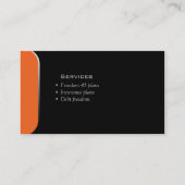 Visite Orange professionnelle d'ordinateur de carte de (Dos)