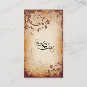 Visite Orange vintage âgée élégante de carte de visit