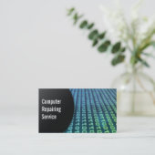 Visite Ordinateur abstrait de chiffres réparant le carte (Debout devant)