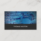 Visite Ordinateur simple carte de circuit bleu gris (Devant)