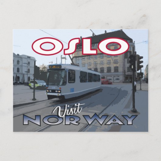 Visite... Oslo, Norvège - carte postale (Devant)