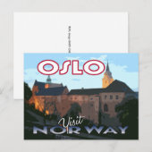 Visite... Oslo, Norvège - carte postale (Devant / Derrière)