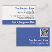 Visite Outil et équipement location QR Code Carte de visi (Devant / Derrière)