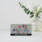 Visite Outils Alphabet Accueil Réparations Carte de visit (Debout devant)