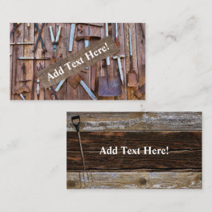 Visite Outils de ferme Outils d'antiquité Carte Vintage à